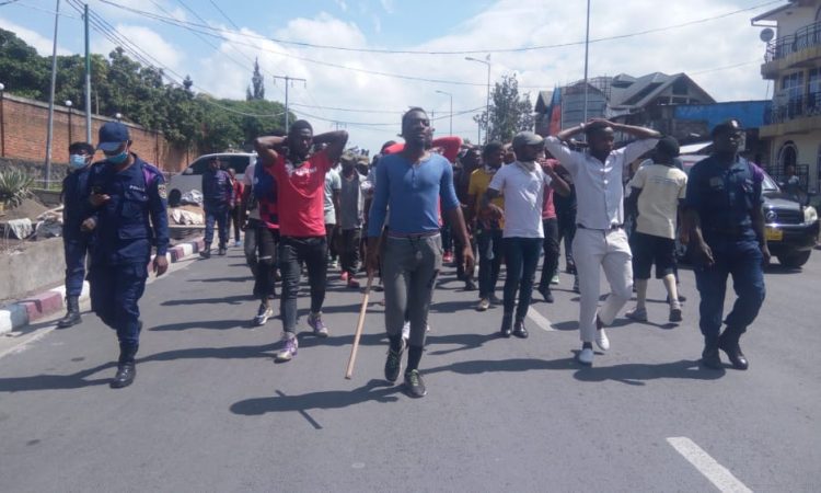 Marche des étudiants à Goma, RDC. Photo tiers