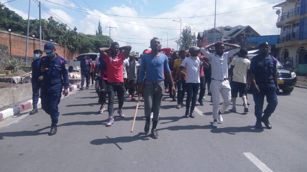 Marche des étudiants à Goma, RDC. Photo tiers