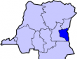 Province du Sud-Kivu en bleu, en RD Congo. Photo Wikipedia