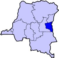 Province du Sud-Kivu en bleu, en RD Congo. Photo Wikipedia