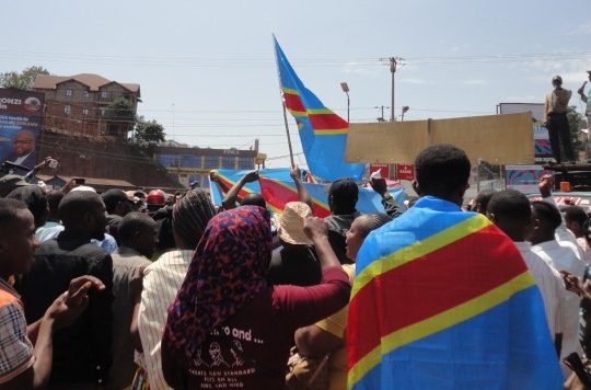 Rassemblement à la Place de l'Indépendance à Bukavu le 1er février 2023, lors de la marche de la Société civile contre la balkanisation de la RDC et l'agression rwandaise. Ph. crédit tiers