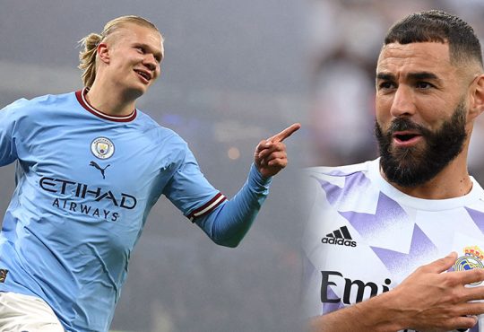 Haaland vs Benzema – Photo: Naomi Baker, Robyn Beck/AFP via Getty Images