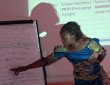 Mme Nsimire Muhigirwa, membre d'une coopérative des éleveurs de poisson de Katana, en formation chez FOPAC_Bukavu_13 avril 2023 ©deboutrdc.net