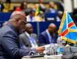 Félix Tshisekedi Tshilombo, Président de la RDC, prenant par au mini-sommet du 16 février 2024 sur la situation à l'Est de la RDC en marge de la 37ème Assemblée Générale de l'UA à Addis-Abeba. Ph. crédit Présidence de la RDC