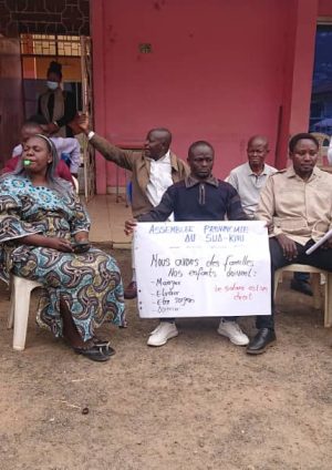 Sit-in à l'Assemblée Provinciale du Sud ce 30 janvier 2024-Kivu_Les agents réclament le paiement de 32 mois d'arriérés.
