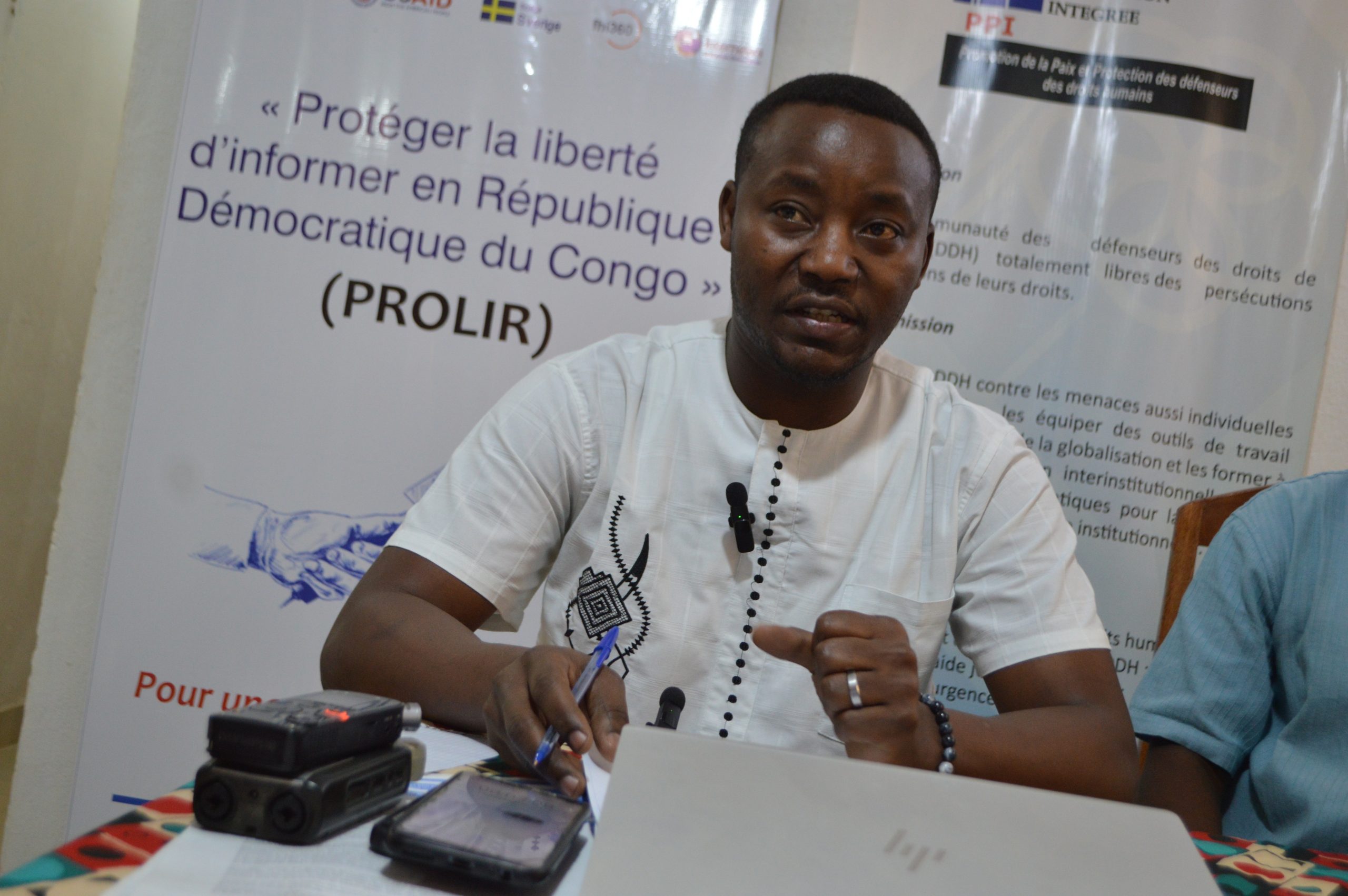 Point de presse au Bureau PPI par Jonathan Magoma. ©DeboutRDC